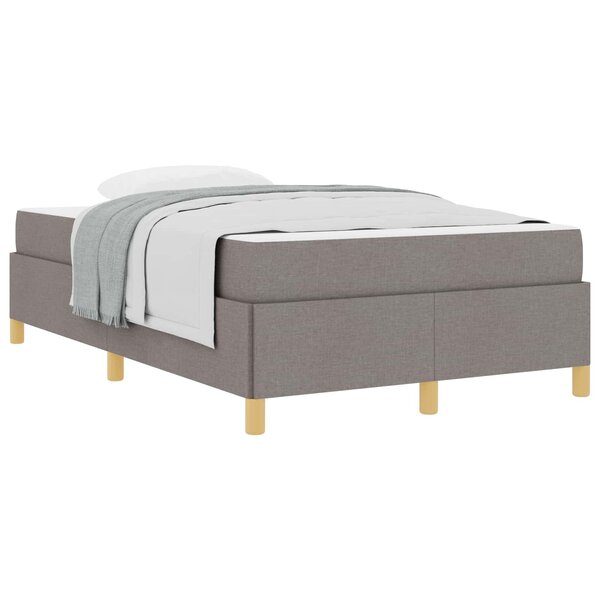 vidaXL Cadre de lit avec matelas Taupe 120 x 190 cm tissu