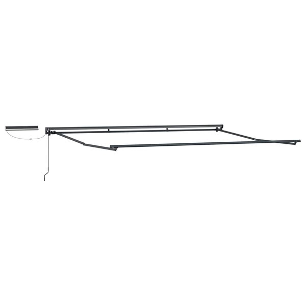 vidaXL Cadre de store rétractable électrique Anthracite 4 5 × 3 5 m