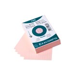 Paquet 100 Fiches Sous Film - Bristol Ligné Non Perforé 74x105mm - Rose - X 40 - Exacompta