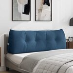 vidaXL Coussin de Dos Bleu 140 x 24 x 50 cm tissu