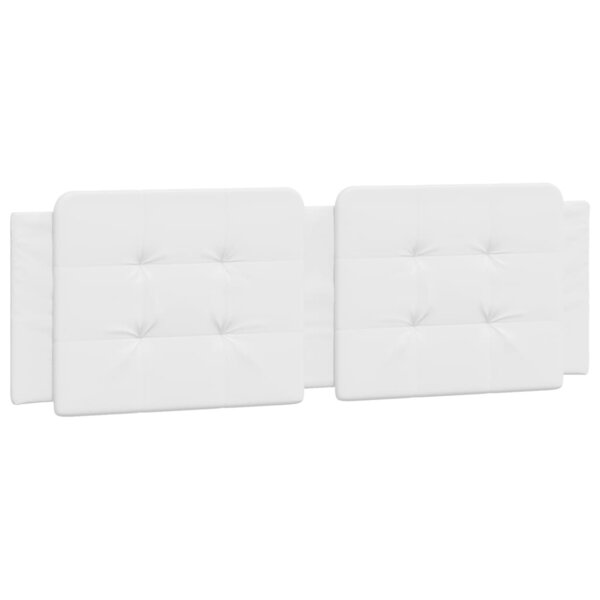 vidaXL Coussin de tête de lit blanc 160 cm similicuir