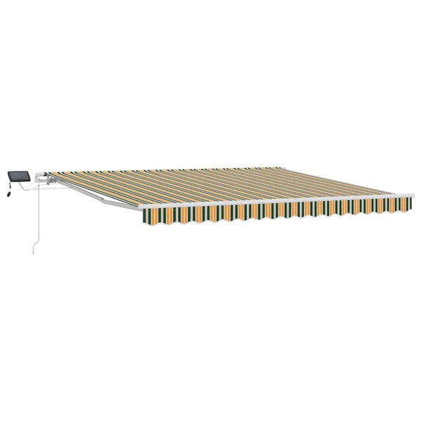 vidaXL Auvent Rétractable avec Vert et jaune 400 ×300 cm tissu