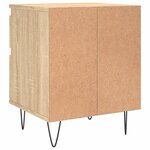vidaXL Tables de chevet 2 Pièces chêne sonoma 40x35x50 cm bois ingénierie