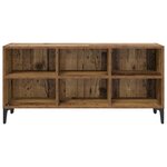 vidaXL Meuble TV en Bois Ancien Bois Ancien Bois d'ingénierie  Métal Moyen