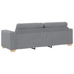 vidaXL Ensemble de Canapés avec coussin avec oreiller 3 Pièces Gris tissu