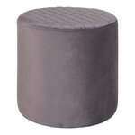 Pouf cylindrique en velours gris foncé Ø 34 x 36 cm