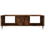 vidaXL Table basse chêne fumé 104x60x35 cm bois d'ingénierie