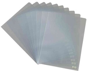 Paquet de 10 Pochettes coins Polypro A4 0,09 mm Incolore HERLITZ