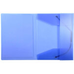 Chemise personnalisable 1 face à élastique polypro KREACOVER coloris bleu transparent EXACOMPTA