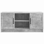 vidaXL Meuble TV Gris béton 102 x 34 5 x 47 cm Bois d'ingénierie