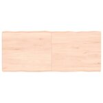 vidaXL Dessus de table bois massif non traité bordure assortie