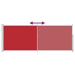 vidaXL Auvent latéral rétractable de patio 180x500 cm Rouge