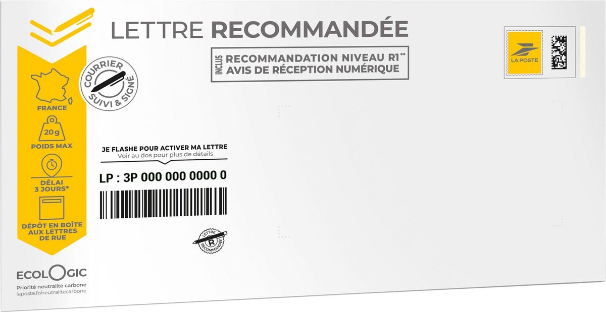 PrêtàPoster Lettre 20g Enveloppe à l