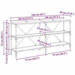 vidaXL Table console Bois Ancien 160 x 30 x 75 cm Bois d'ingénierie