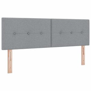 vidaXL Tête de lit LED avec bandes LED Gris clair 144 cm tissu