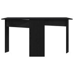 vidaXL Table à dîner 138 x 70 x 73 5 cm Bois d'ingénierie Chêne noir