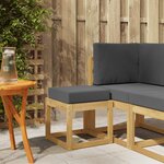 vidaXL Banc de Jardin Blanc 43 x 43 x 45 cm Bois d'Acacia Massif