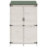 vidaXL Abri de jardin Blanc 106 5 x 56 x 176 cm Bois de Sapin Massif