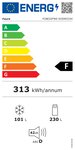 FAURE FCBE32FW0 - Réfrigérateur congélateur bas - 324L (230+94) - No Frost Twintech MultiFlow- L60x H186cm - Blanc