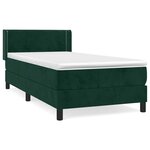 vidaXL Sommier à lattes de lit avec matelas Vert foncé 100x200 cm