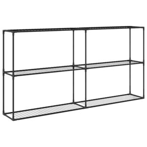 vidaXL Support de plantes à 3 niveaux Noir 200 x 32 x 104 cm Acier