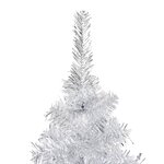 vidaXL Sapin de Noël artificiel pré-éclairé/support argenté 210 cm PET