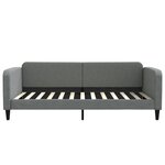 vidaXL Lit de jour avec lit gigogne gris foncé 100x200 cm tissu
