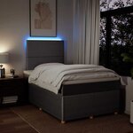 vidaXL Sommier à lattes de lit avec matelas taupe 120x190 cm tissu