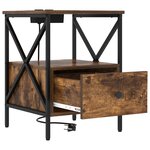 vidaXL Cabinet de chevet 2 Pièces Chêne fumé 41.5 x 40.5 x 55 cm