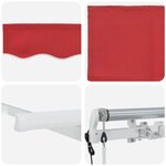 vidaXL Auvent Rétractable Rouge et Blanc