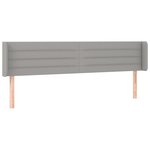 vidaXL Tête de lit avec oreilles Gris clair 163x16x78/88 cm Tissu