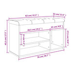 vidaXL Banc à chaussures chêne fumé 82x32x45 5 cm bois d'ingénierie