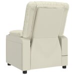 vidaXL Fauteuil de massage électrique Crème Similicuir