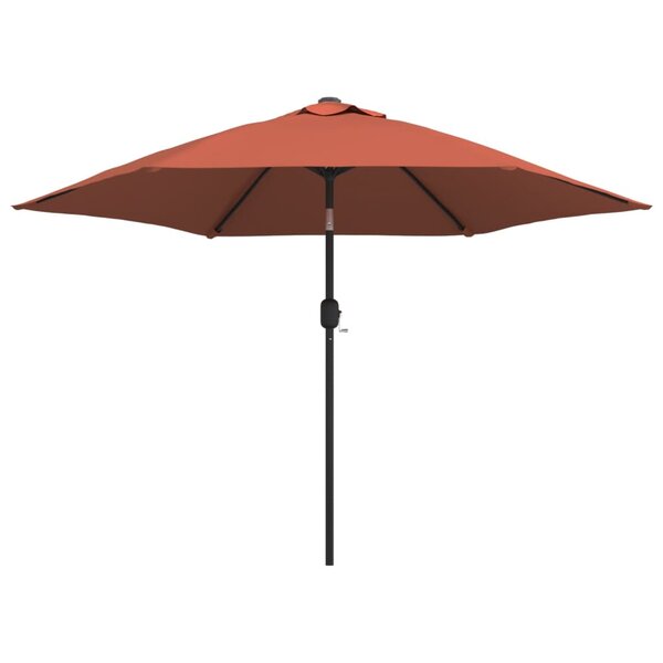 vidaXL Parasol d'extérieur avec mât métallique Terre cuite 300 cm