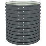 vidaXL Lit surélevé de jardin 80x80x81 cm Acier galvanisé Gris
