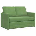 vidaXL Canapé-lit avec coussin Vert clair 122 x 70 x 60 cm Velours