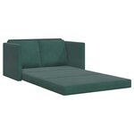 vidaXL Canapé-lit 2 en 1 vert foncé 122x204x55 cm velours
