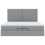 VidaXL Cadre de lit ottoman et matelas gris clair 200x200cm tissu