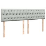 VidaXL Cadre de lit ottoman avec matelas gris clair 180x200 cm velours