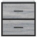 vidaXL Table de chevet murale sonoma gris 40x31x39 5 cm