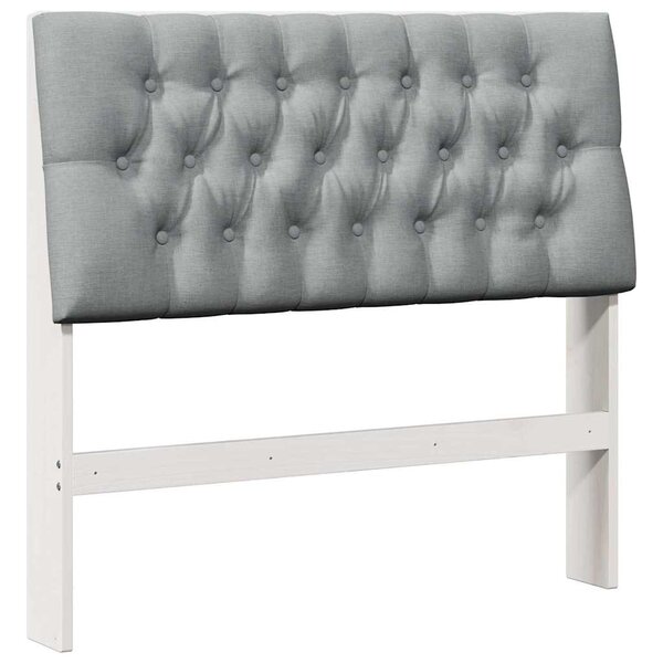 vidaXL Tête de lit capitonnée Gris clair 100 cm Pin massif
