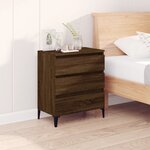 vidaXL Buffet Chêne marron 60x35x70 cm Bois d'ingénierie