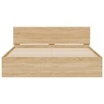 vidaXL Cadre de lit avec tête de lit chêne sonoma 140x190 cm