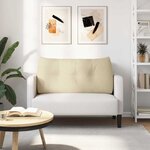 vidaXL Coussin de Dos Crème 100 x 24 x 50 cm tissu