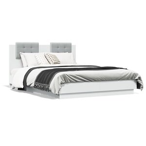 vidaXL Cadre de lit sans matelas blanc 120x190 cm