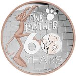 Pièce de monnaie en Argent 5 Dollars g 155.5 (5 oz) Millésime 2024 PINK PANTHER