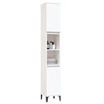 vidaXL Armoire de salle de bain blanc 30x30x190 cm bois d'ingénierie