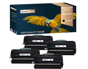 Qualitoner x4 toners x264h11g noir compatible pour lexmark