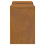 vidaXL Supports de Plantes Extérieurs Pillar 2 Pièces 24x24x35 cm Acier Résistant aux Intempéries