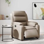 vidaXL Fauteuil inclinable électrique Cappuccino Similicuir